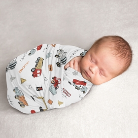 Construction Truck Collection Baby Swaddle Blanket