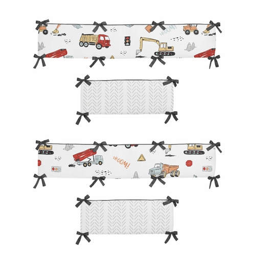 Construction Truck Collection Crib Bumper Pad