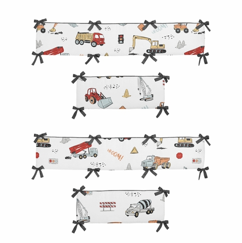 Construction Truck Collection Crib Bumper Pad - alt image 1