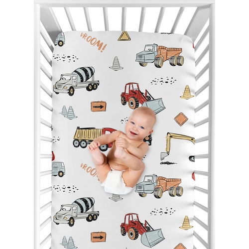 Construction Truck Collection Crib Sheet