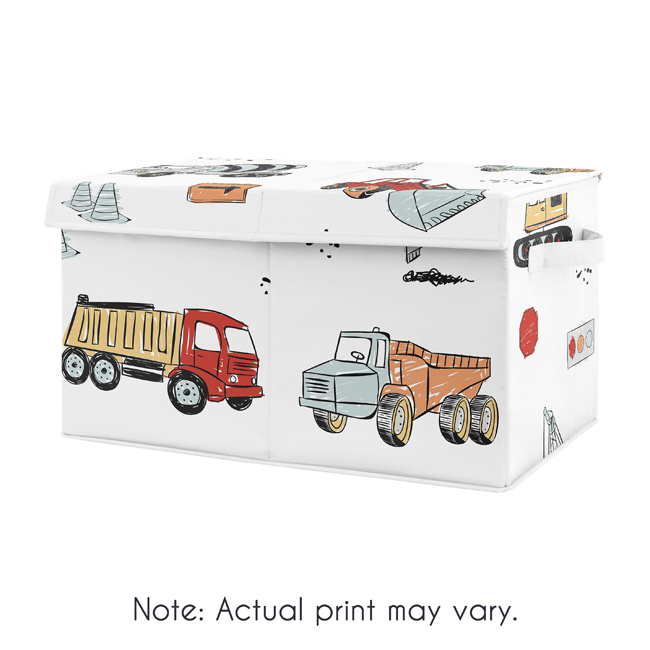 Construction Truck Collection Fabric Toy Bin Storage
