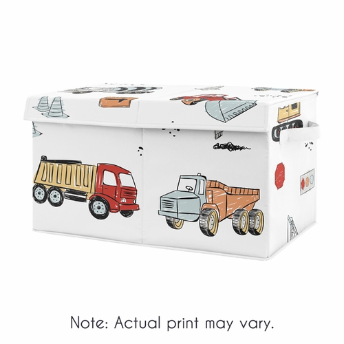 Construction Truck Collection Fabric Toy Bin Storage