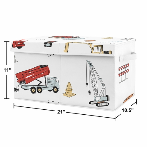 Construction Truck Collection Fabric Toy Bin Storage - alt image 1