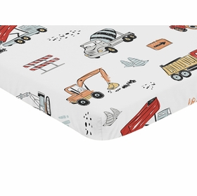 Construction Truck Collection Mini Crib Sheet