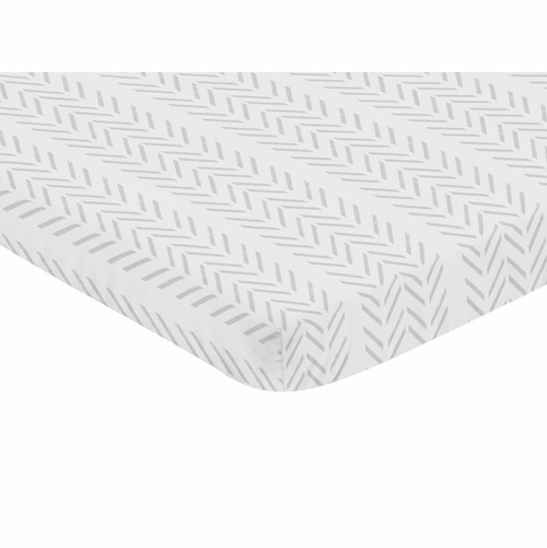 Construction Truck Collection Mini Crib Sheet - Chevron Tire