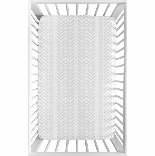 Construction Truck Collection Mini Crib Sheet - Chevron Tire - alt image 1