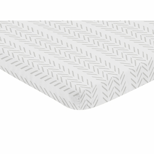 Construction Truck Collection Mini Crib Sheet - Chevron Tire