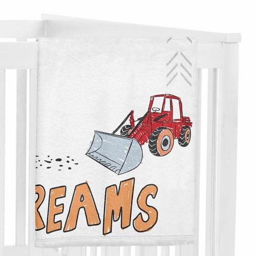 Construction Truck Collection Monthly Milestone Baby Blanket - alt image 2
