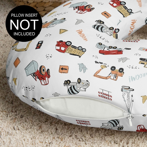 Construction Truck Collection Nursing Breastfeeding Pillow Cover - alt image 2