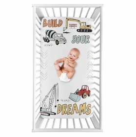 Construction Truck Collection Photo Op Crib Sheet