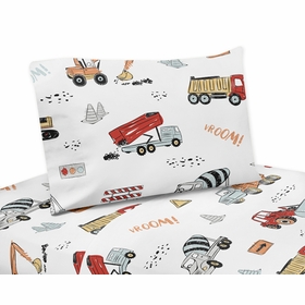 Construction Truck Collection Queen Sheet Set