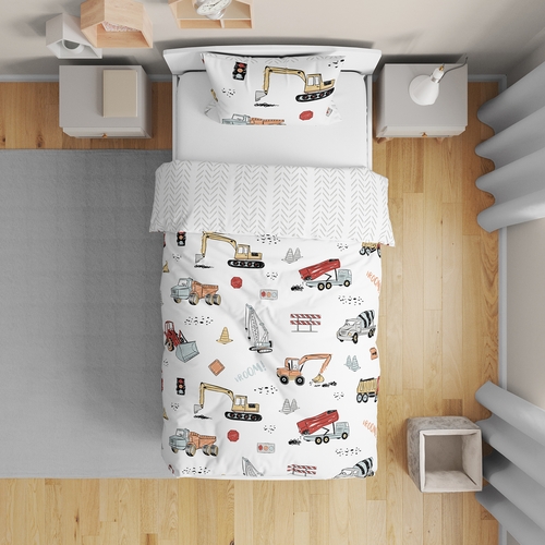 Construction Truck Collection Toddler Bedding - alt image 1