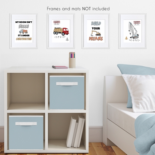 Construction Truck Collection Wall Art Prints - Set of 4 - alt image 2