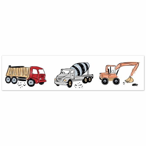 Construction Truck Collection Wallpaper Border - alt image 1