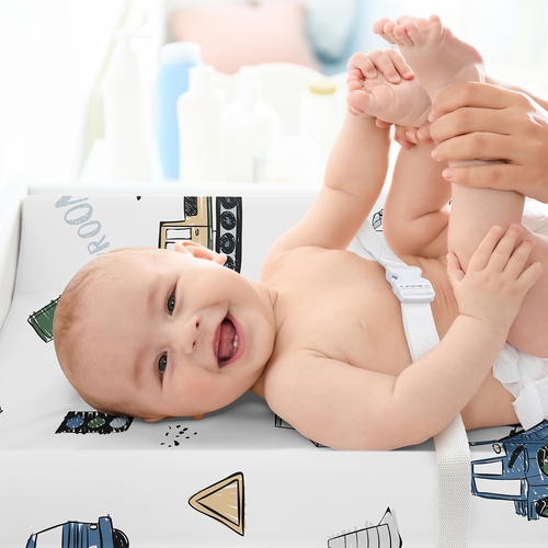 Construction Truck Green and Blue Collection Changing Pad Cover Sheet - alt image 2