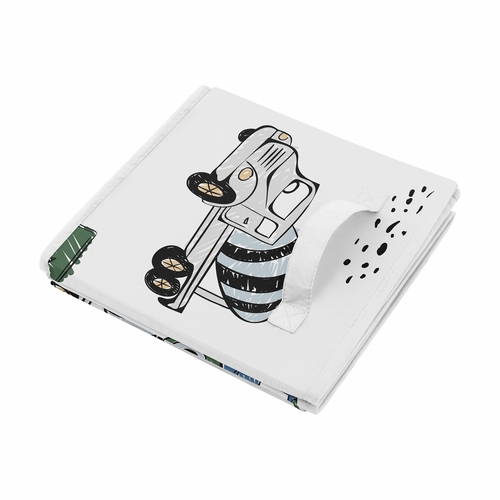 Construction Truck Green and Blue Collection Foldable Fabric Storage Bins - alt image 3