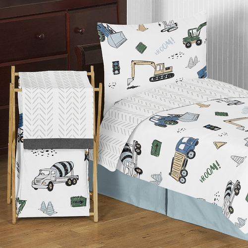 Construction Truck Green and Blue Collection Hamper - alt image 1