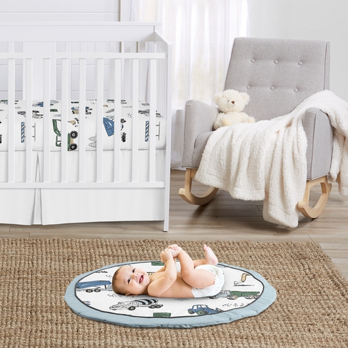 Construction Truck Green and Blue Collection Playmat - alt image 1