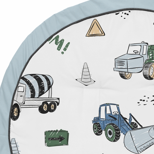 Construction Truck Green and Blue Collection Playmat - alt image 2