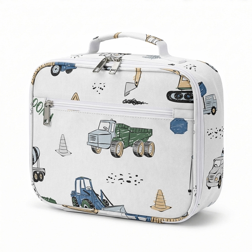 Construction Truck Green and Blue Collection Small Kids Lunch Box