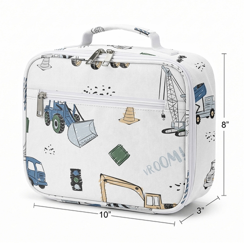 Construction Truck Green and Blue Collection Small Kids Lunch Box - alt image 3