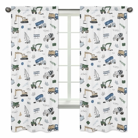 Construction Truck Green and Blue Collection Window Panels - Set of 2