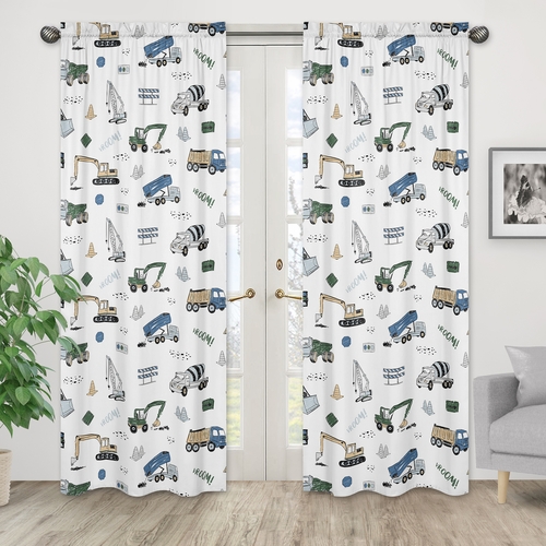 Construction Truck Green and Blue Collection Window Panels - Set of 2 - alt image 1