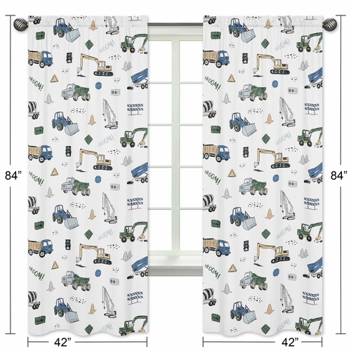 Construction Truck Green and Blue Collection Window Panels - Set of 2 - alt image 4