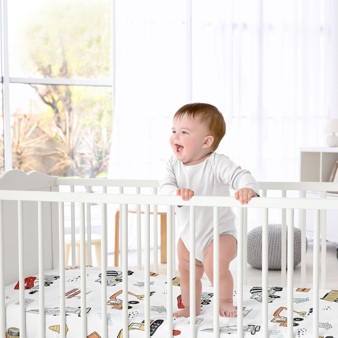 Construction Truck Red and Blue Collection 2 Pack Crib Sheets