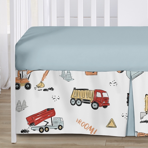 Construction Truck Red and Blue Collection Sweet Jojo Designs 6 Piece Crib Bedding + BreathableBaby Breathable Mesh Liner - alt image 4