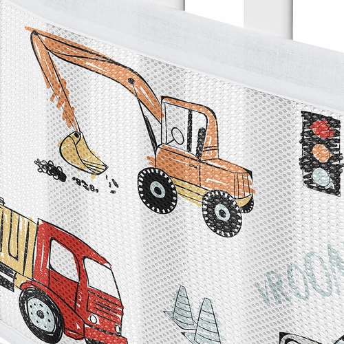 Construction Truck Red and Blue Collection Sweet Jojo Designs + BreathableBaby Breathable Mesh Crib Liner - alt image 4