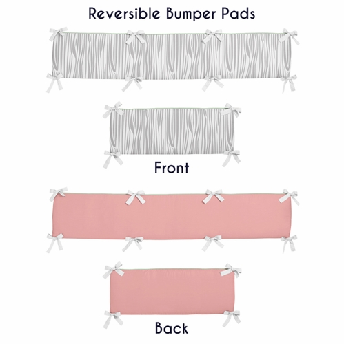 Coral, Mint and Grey Woodsy 9 Piece Crib Bedding Collection - alt image 1