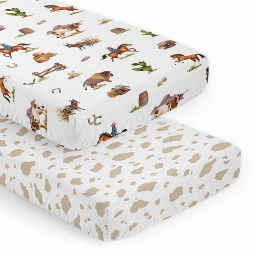 Country Western Collection 2 Pack Crib Sheets