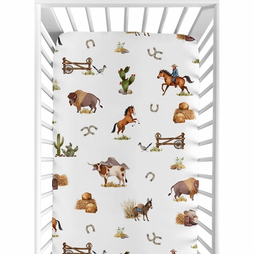 Country Western Collection 2 Pack Crib Sheets - alt image 1