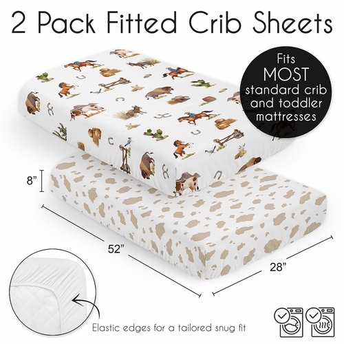 Country Western Collection 2 Pack Crib Sheets - alt image 5