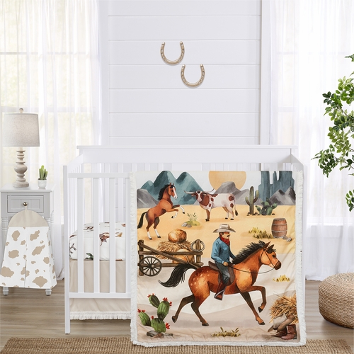 Country Western Collection 4 Piece Crib Bedding