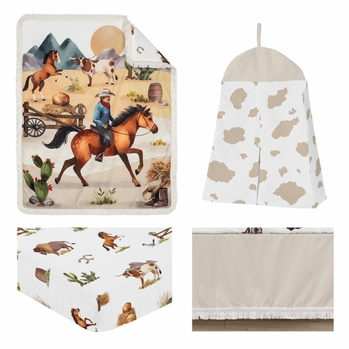 Country Western Collection 4 Piece Crib Bedding - alt image 1