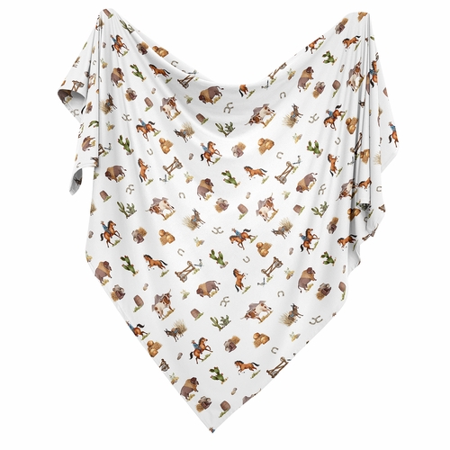 Country Western Collection Baby Swaddle Blanket - alt image 1