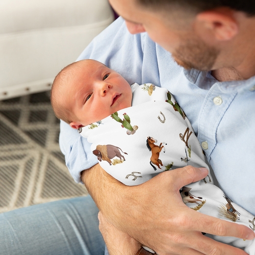 Country Western Collection Baby Swaddle Blanket - alt image 2