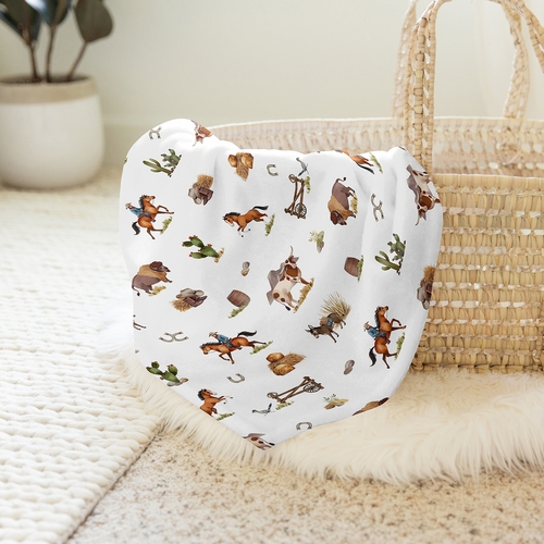 Country Western Collection Baby Swaddle Blanket - alt image 3