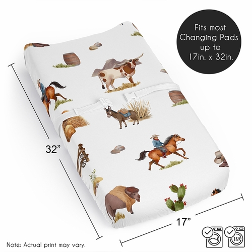 Country Western Collection Changing Pad Cover Sheet - alt image 5