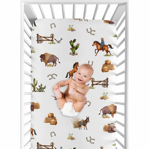 Country Western Collection Crib Sheet - alt image 3