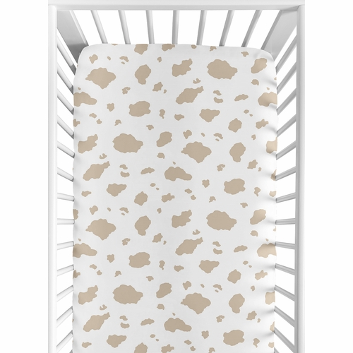 Country Western Collection Crib Sheet - Cow Print