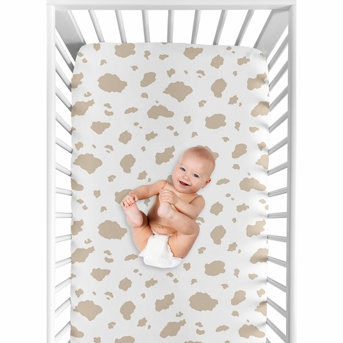 Country Western Collection Crib Sheet - Cow Print - alt image 3