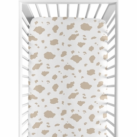 Country Western Collection Crib Sheet - Cow Print