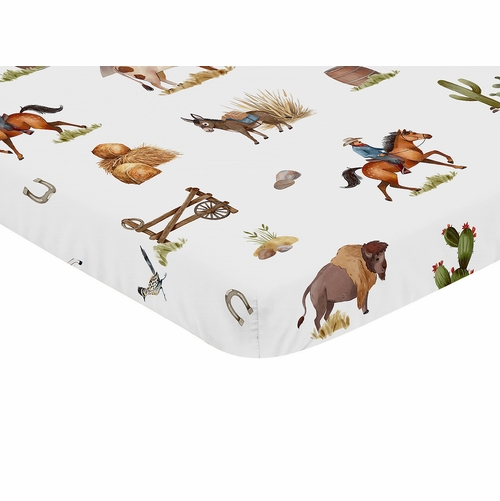 Country Western Collection Mini Crib Sheet - alt image 1