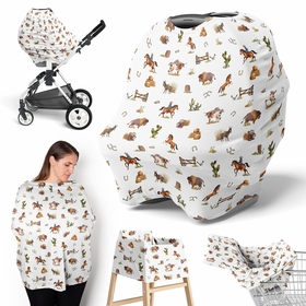 Country Western Collection Multi Use Baby Car Seat and Nursing Cover