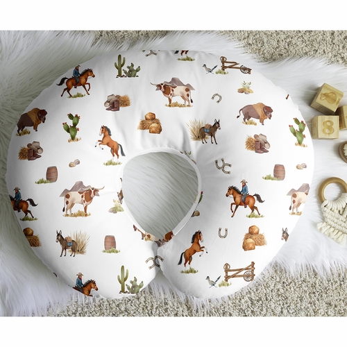Country Western Collection Nursing Breastfeeding Pillow Cover - alt image 4