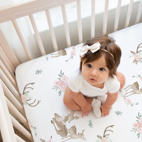 Deer Floral Collection 2 Pack Crib Sheets - alt image 4