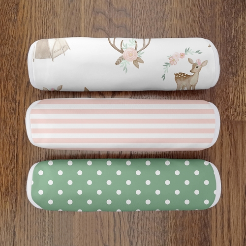 Deer Floral Collection Absorbent Burp Cloths - 3 Pack Set - alt image 3